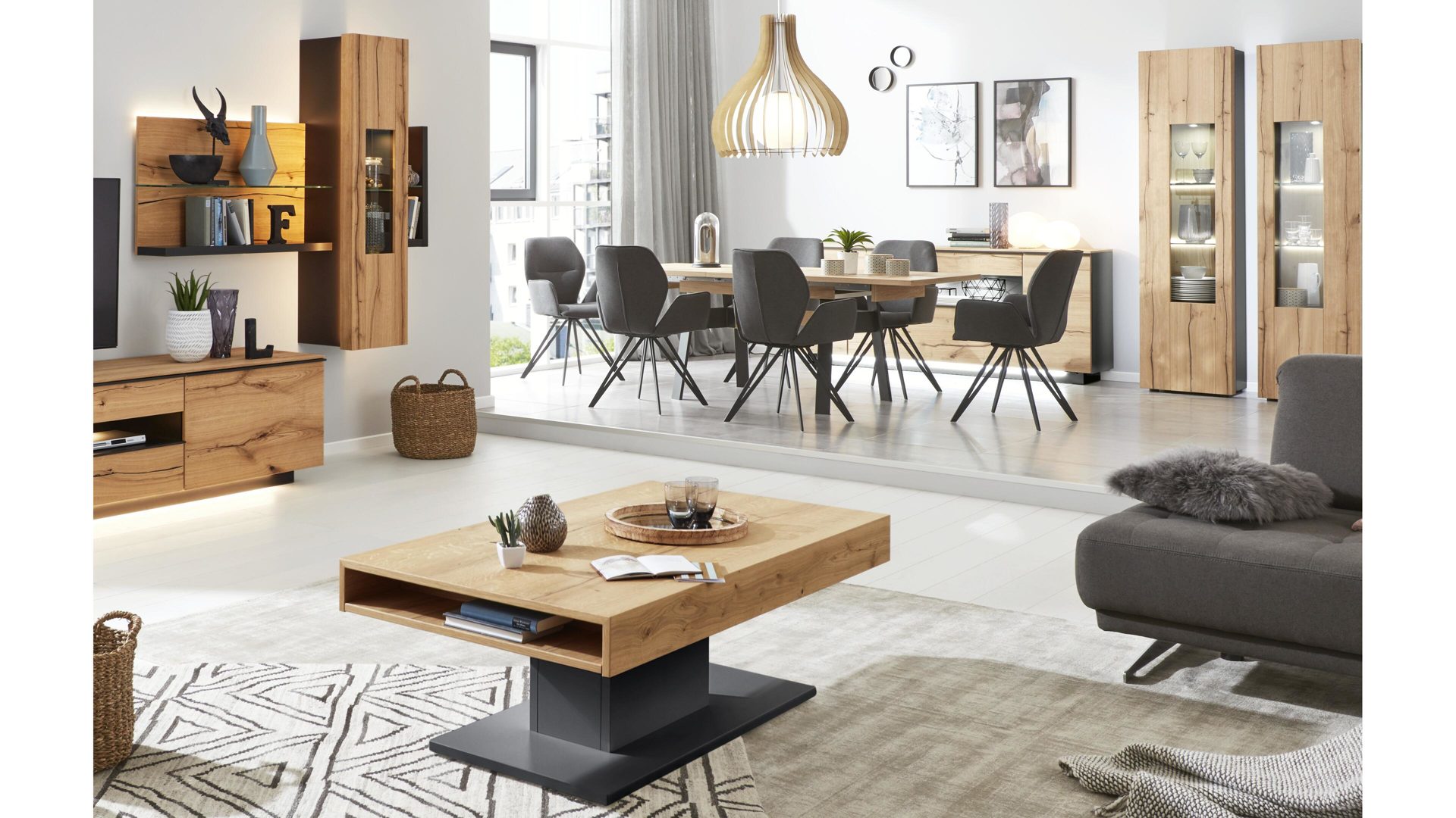 Interliving Wohnzimmer Serie 2103 – Couchtisch, schieferschwarzer ... Interliving Wohnzimmer Serie 2103 – Couchtisch, schieferschwarzer ...