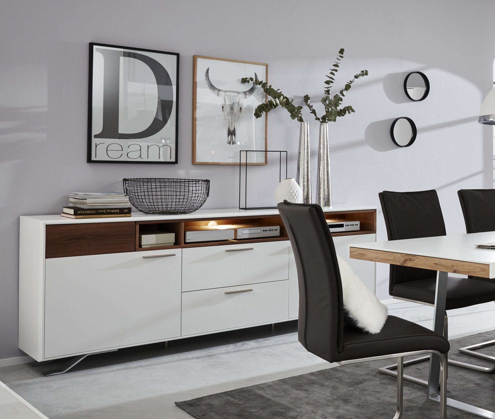 Interliving Wohnzimmer Serie 2102 – Sideboard 510366, dunkles, Interliving Wohnzimmer Serie 2102 – Sideboard 510366, dunkles,