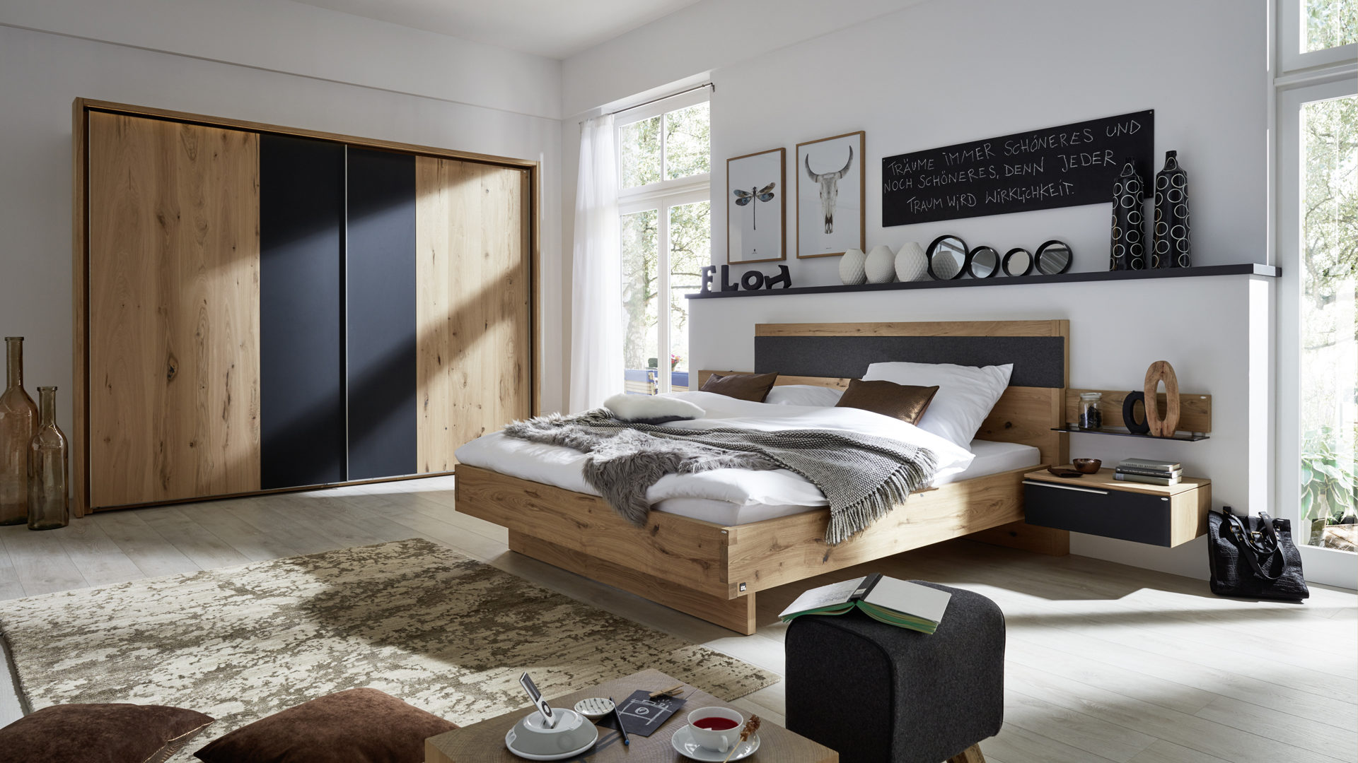 Interliving Schlafzimmer Serie 1004 – Hängekonsole, Alteiche Rustiko &, Interliving Schlafzimmer Serie 1004 – Hängekonsole, Alteiche Rustiko &,